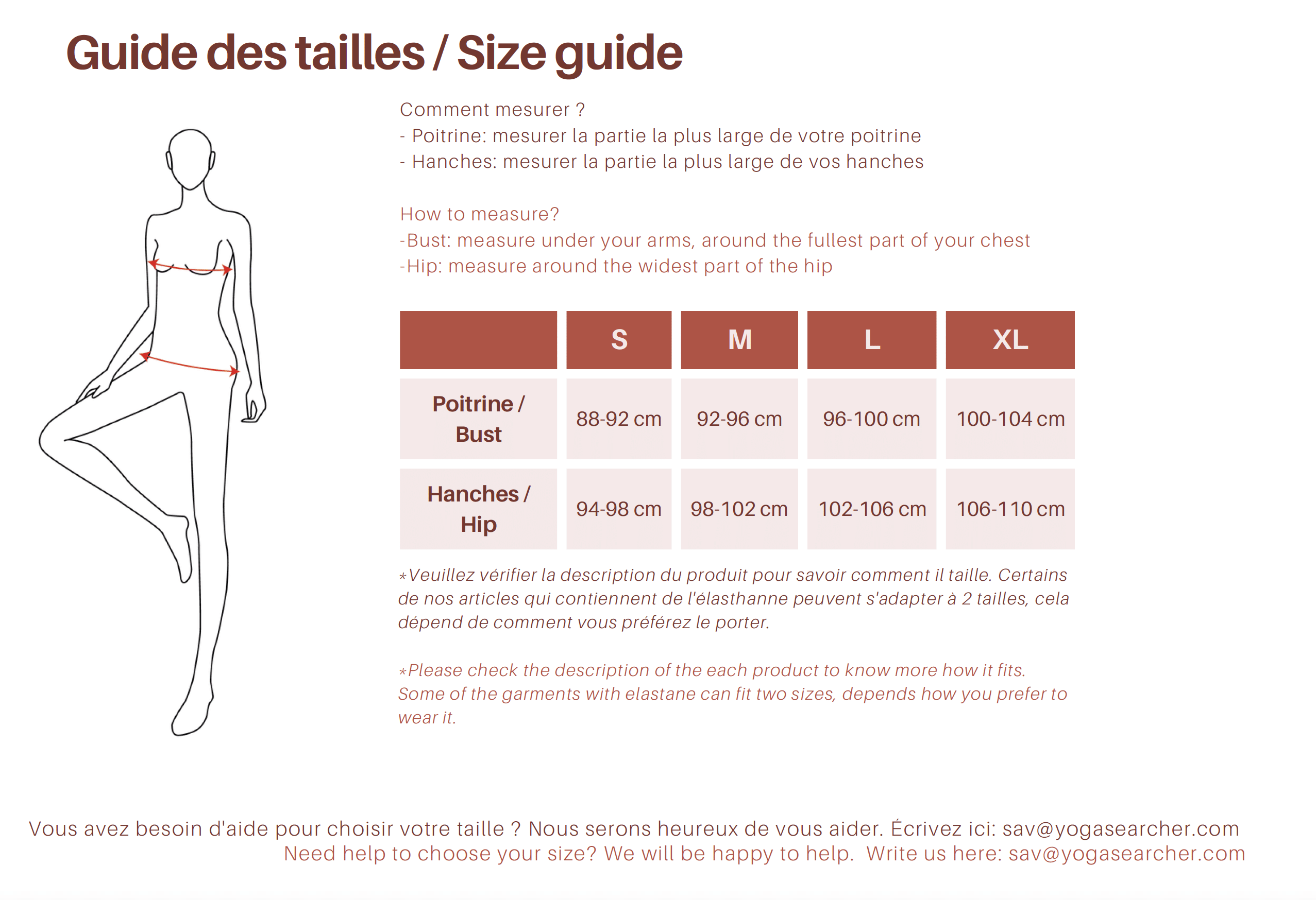 Guide des tailles